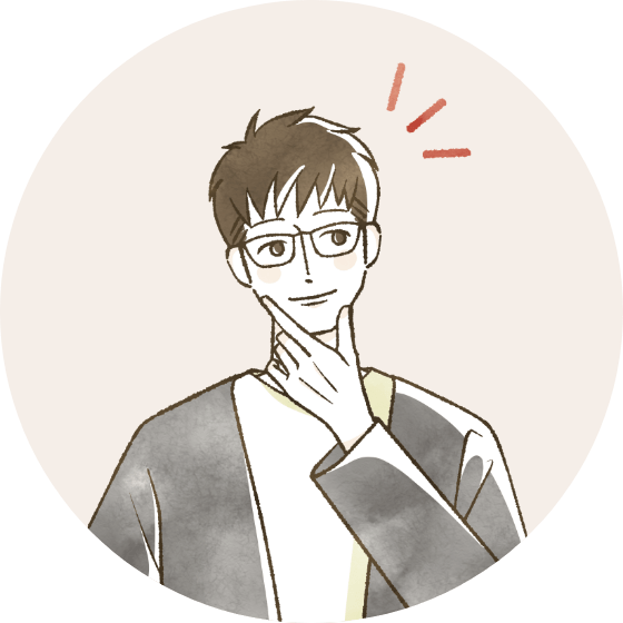 眼鏡をかけた男性