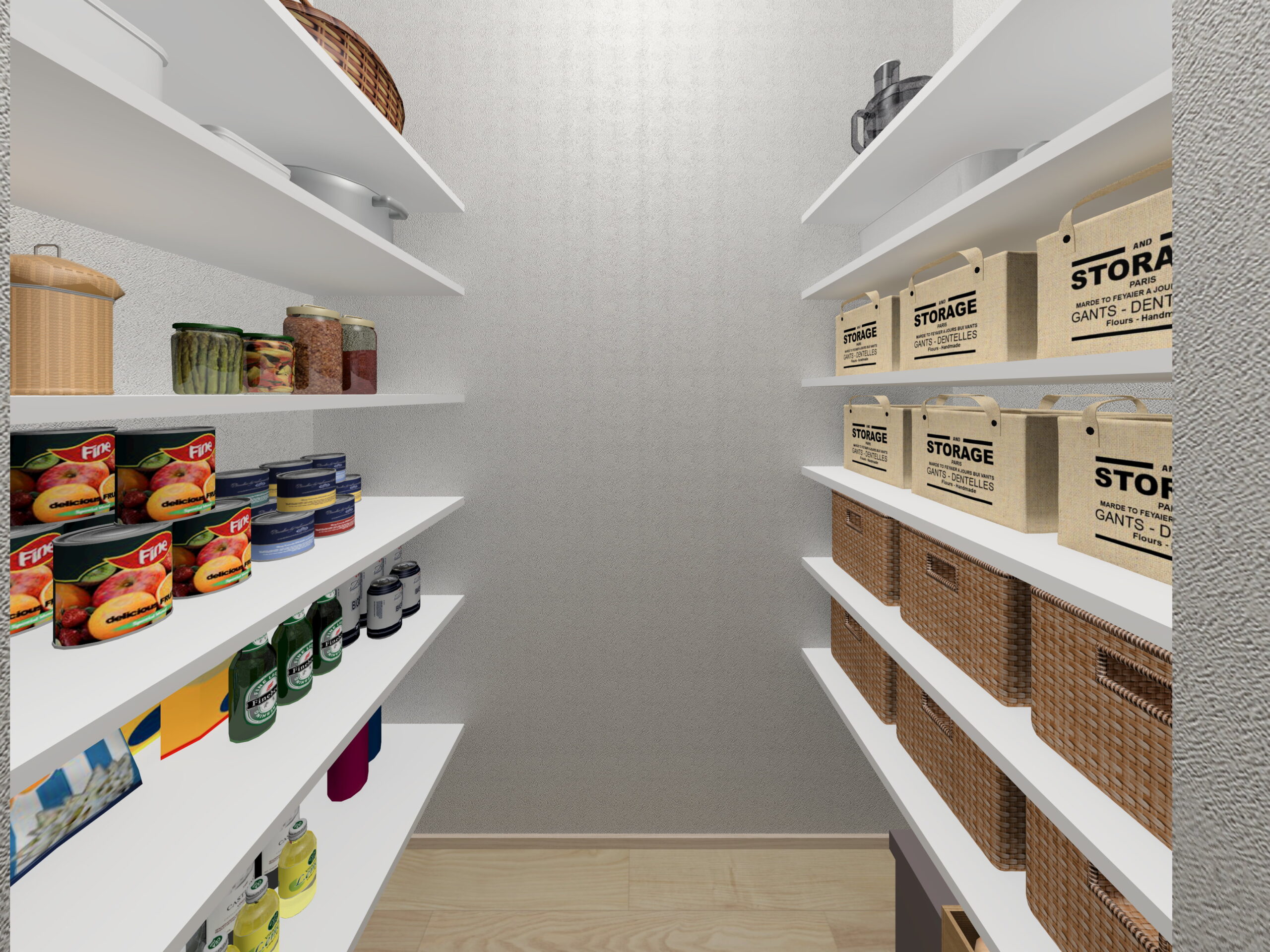 小城市新築建売住宅「OURS桜岡Ⅲ4号地」パントリー