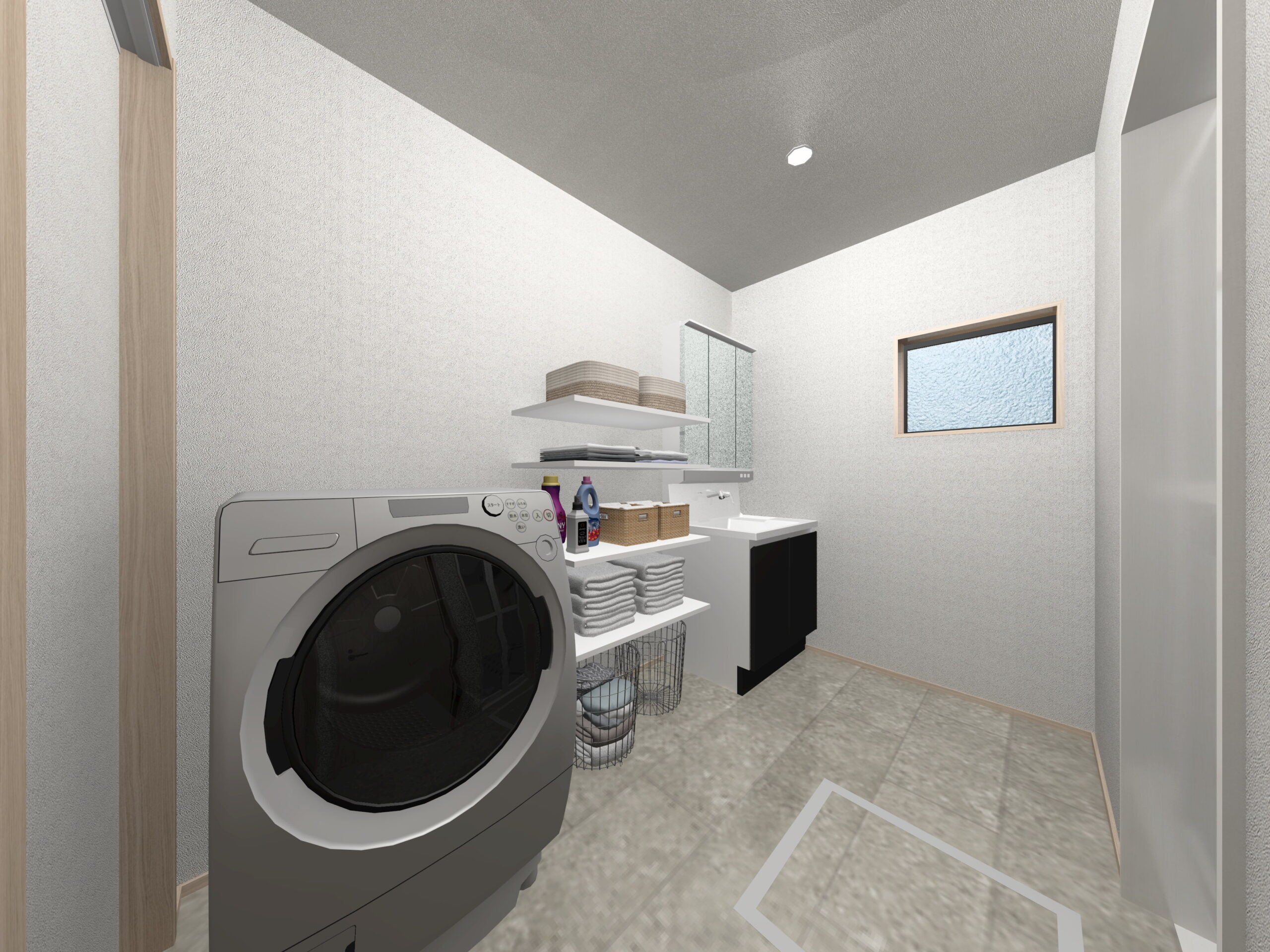 小城市新築建売住宅「OURS桜岡Ⅲ4号地」洗面脱衣室