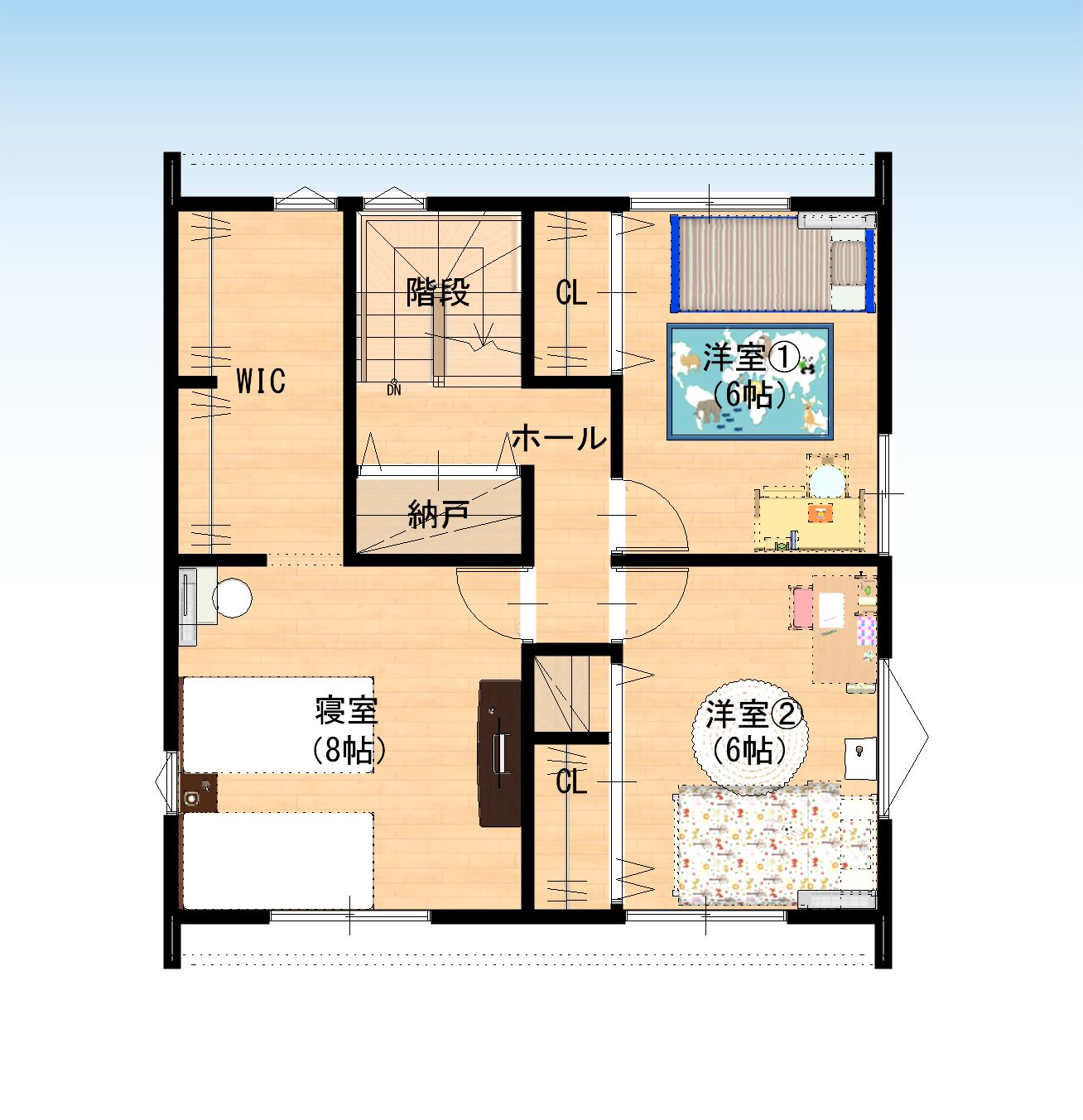 「OURS TERRACE富岡 1号地」のご案内! 「OURS TERRACE富岡 1号地」2階 平面図