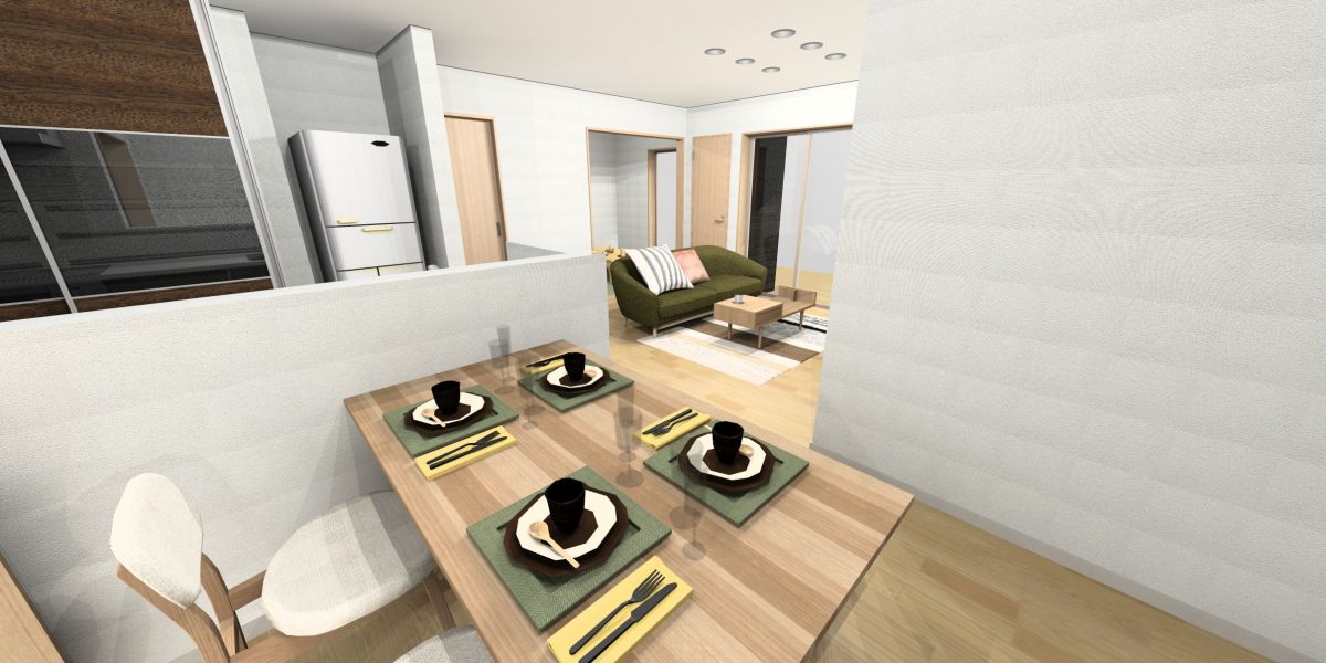 新築戸建て「OURS 飯塚有井」ＬＤＫパース