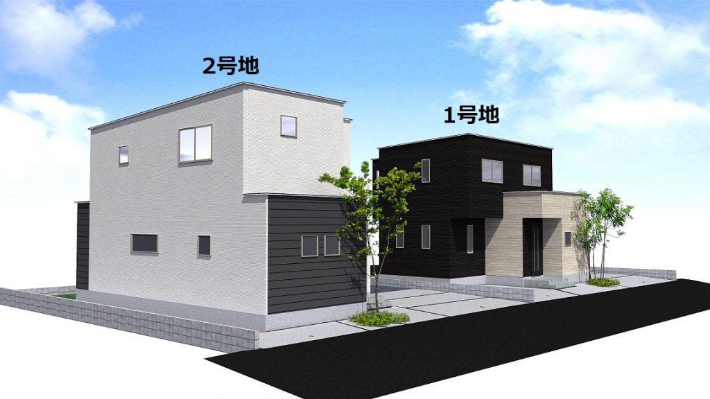小城市新築建売住宅OURS三日月2号地・外観パース