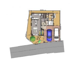 大村市新築建売住宅 「OURS大川田 3号地」配置図