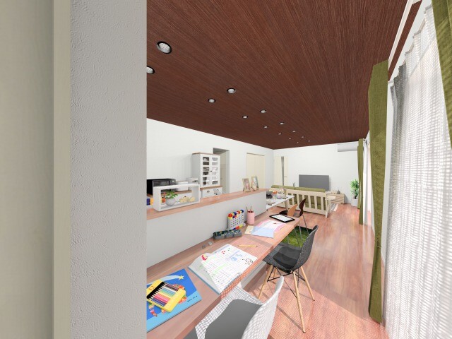 伊万里市新築戸建て建売住宅【OURS 伊万里市 脇田】LDK キッチン前カウンター 伊万里市新築戸建て建売住宅【OURS 伊万里市 脇田】LDK キッチン前カウンター