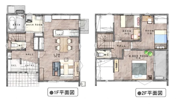神埼市新築建売住宅【OURS神埼1号地】間取図