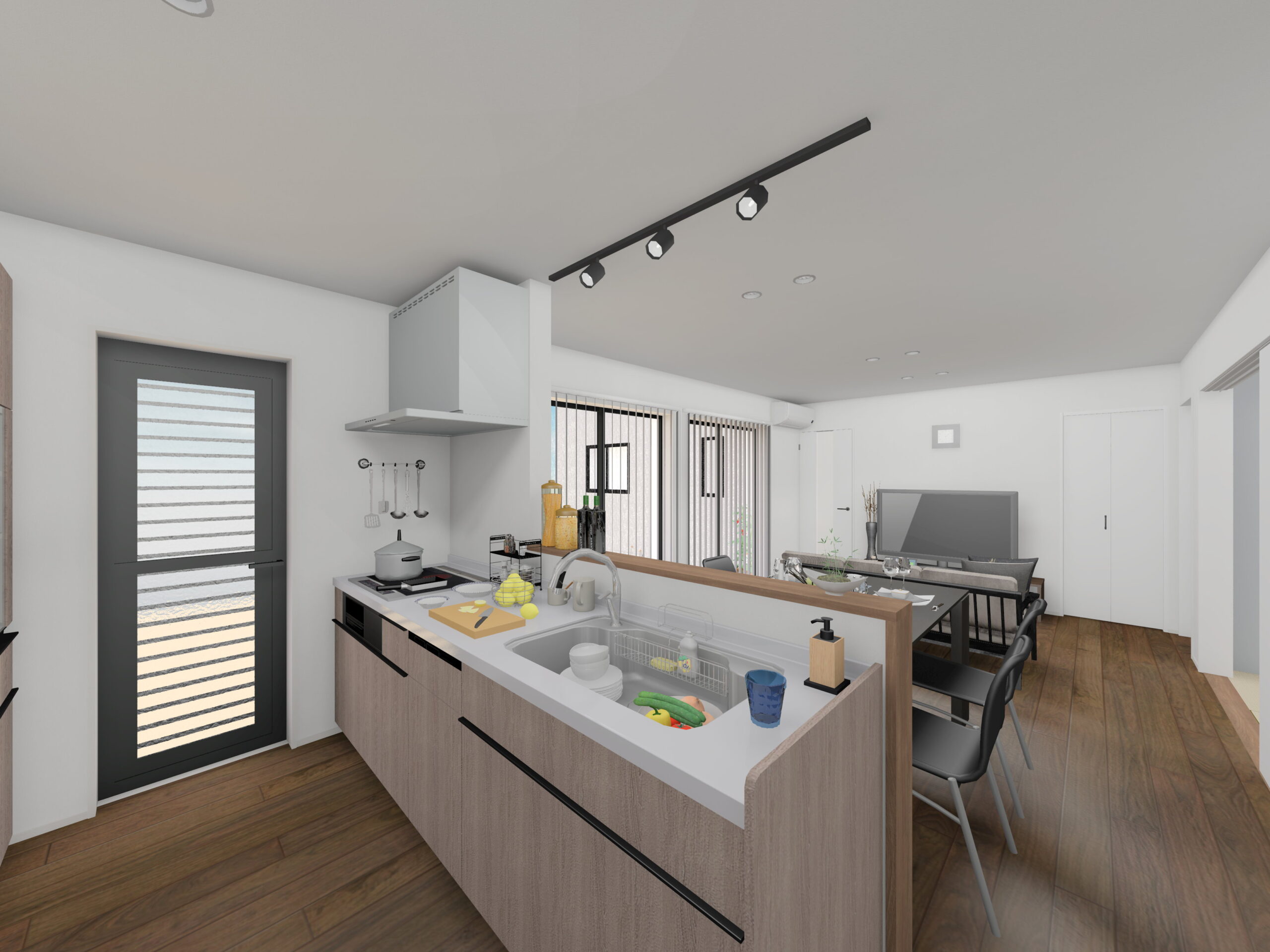 佐賀市新築建売住宅「OURS高木瀬東Ⅱ」LDKパース