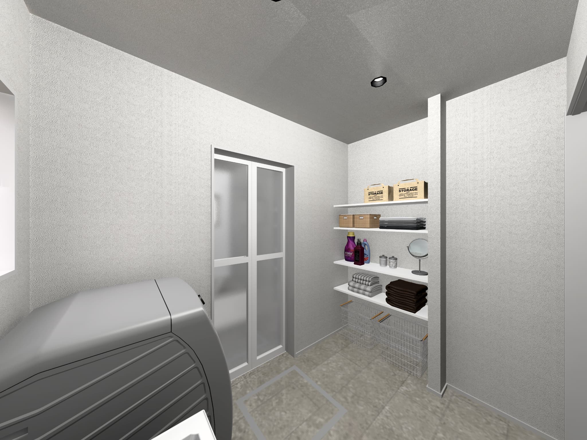 武雄市新築建売住宅「OURS中野Ⅲ2号地」洗面脱衣室