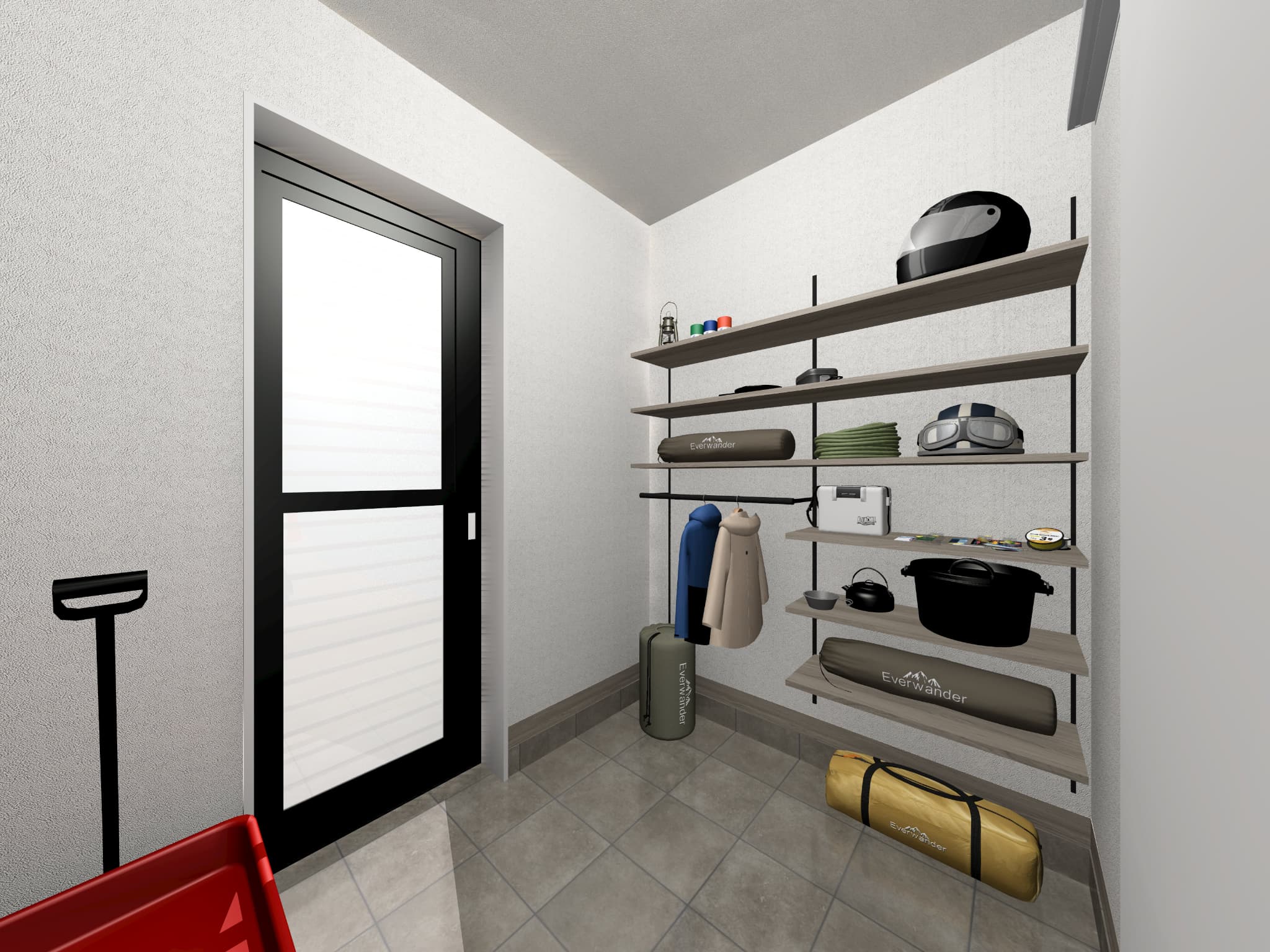 武雄市新築建売住宅「OURS中野Ⅲ2号地」外部収納