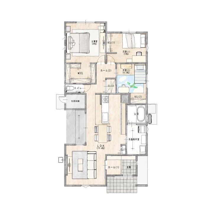 小城市新築建売住宅「OURS桜岡Ⅲ2号地