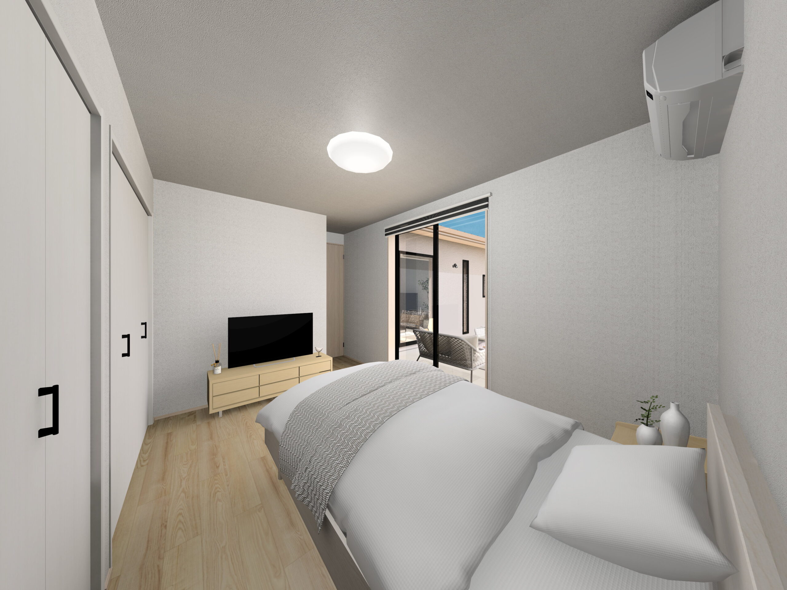 小城市新築建売住宅「OURS桜岡Ⅲ4号地」主寝室