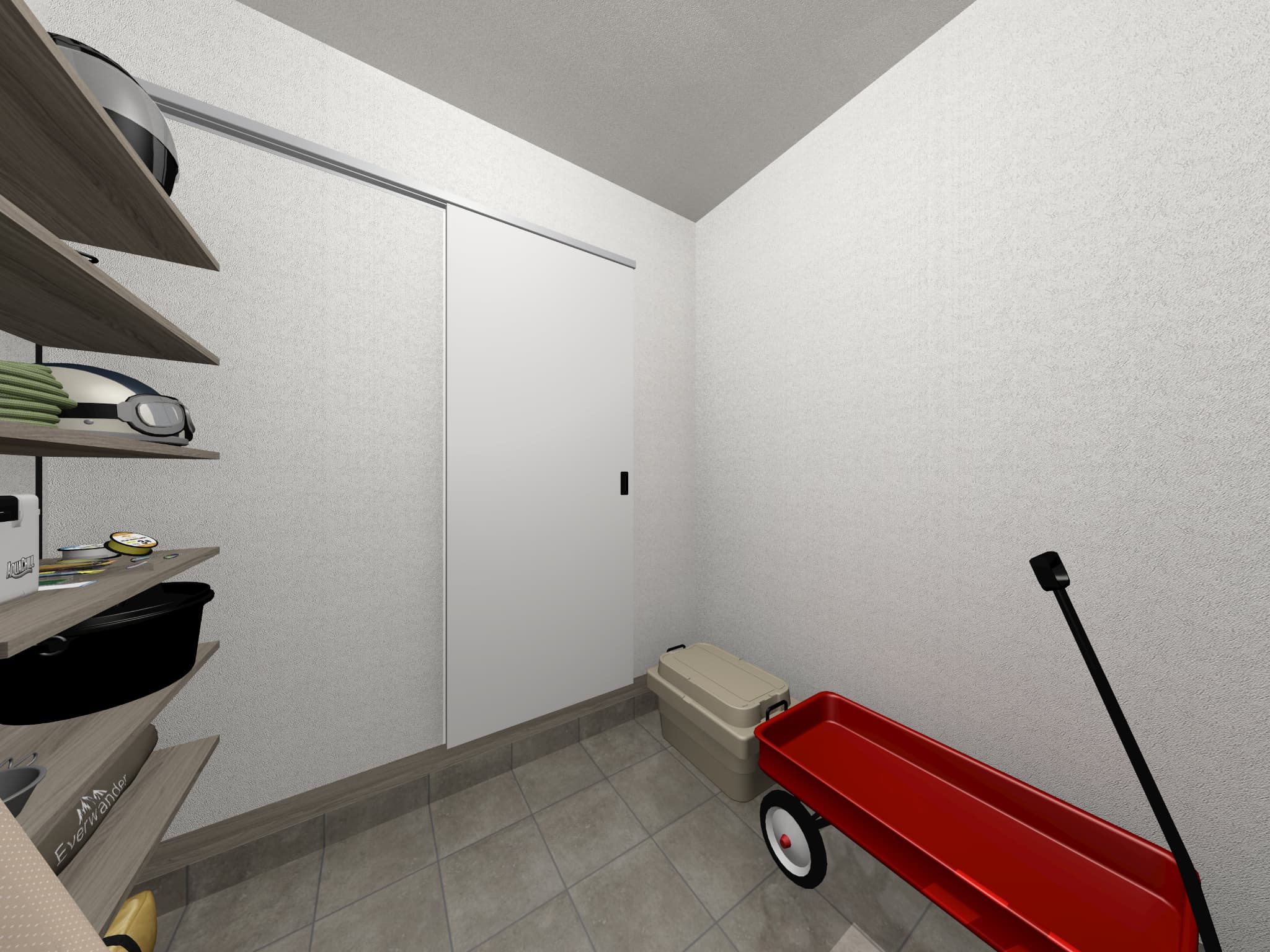 武雄市新築建売住宅「OURS中野Ⅲ2号地」外部収納