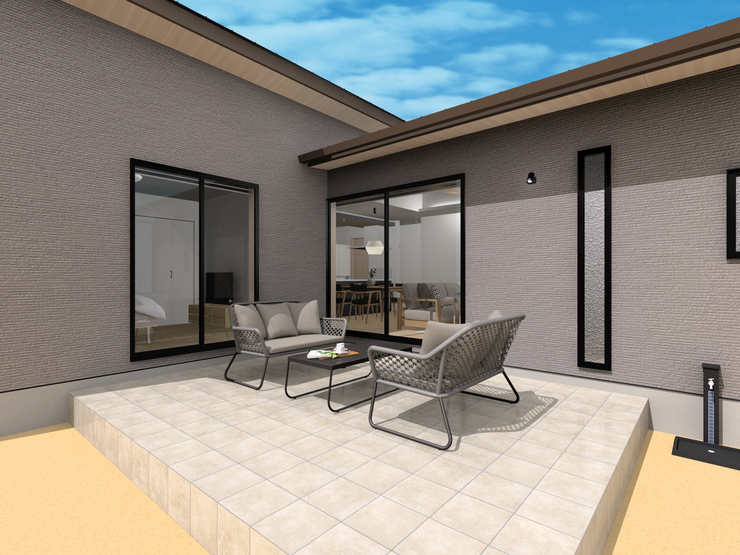 小城市新築建売住宅「OURS桜岡Ⅲ4号地」テラス