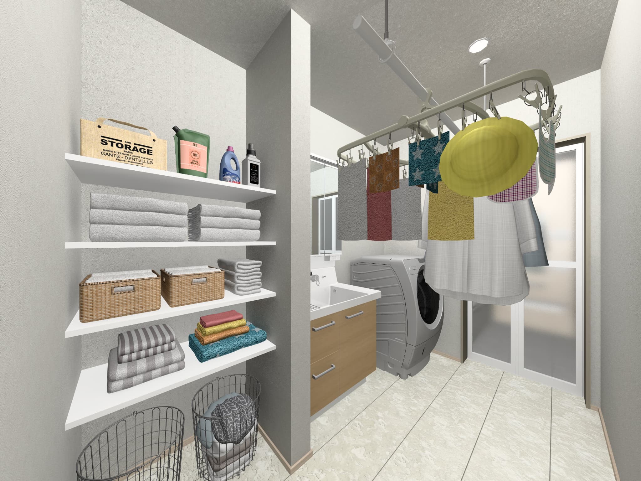 武雄市新築建売住宅「OURS中野Ⅲ1号地」洗面脱衣室